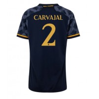 Camiseta Real Madrid Daniel Carvajal #2 Segunda Equipación Replica 2023-24 para mujer mangas cortas